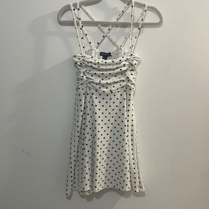 Polka dot circle skirt dress